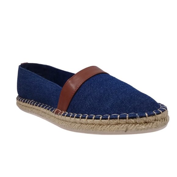 St John's Bay Women's NEW! Marlee Denim Blue Flat Slip-On Round Toe Shoes - Picture 5 of 11